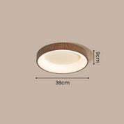 Rustic Flush Mount Ceiling Light | Energy-Efficient LED Ceiling Light | Wooden Light Fixture | Modern Circular Ceiling Light | Natural Wood Ceiling Lamp 8