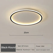 Scandinavian Ceiling Light | Modern Flush Mount Ceiling Light | LED Ceiling Lights for Living Room | Minimalist Round Fixture | AuroraGlobe LED Light 6