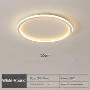 Scandinavian Ceiling Light | Modern Flush Mount Ceiling Light | LED Ceiling Lights for Living Room | Minimalist Round Fixture | AuroraGlobe LED Light 7