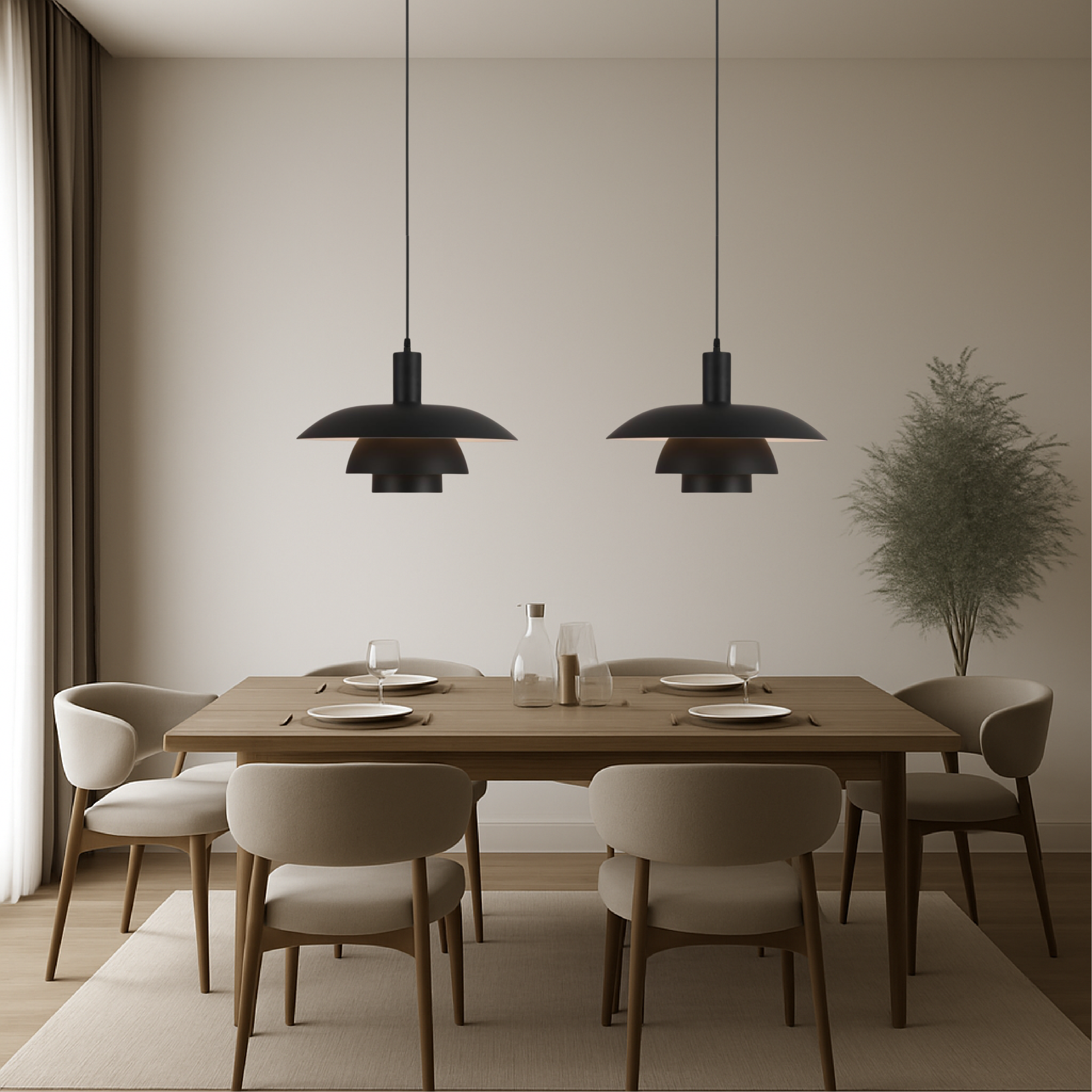 Scandinavian Pendant Light | Minimalist Kitchen Pendant Lighting | Eco-Friendly Hanging Light | Modern LED Ceiling Fixture | Irda's Danish Style Pendant Light 7