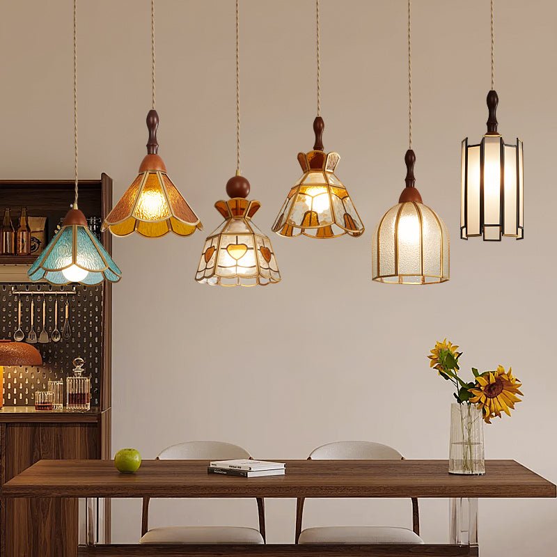 Tiffany Stained Glass Pendant Light | Vintage Kitchen Pendant Lighting | Elegant Glass Hanging Lights | Unique Decorative Ceiling Fixture | Stylish Tiffany Pendant Lamp 2