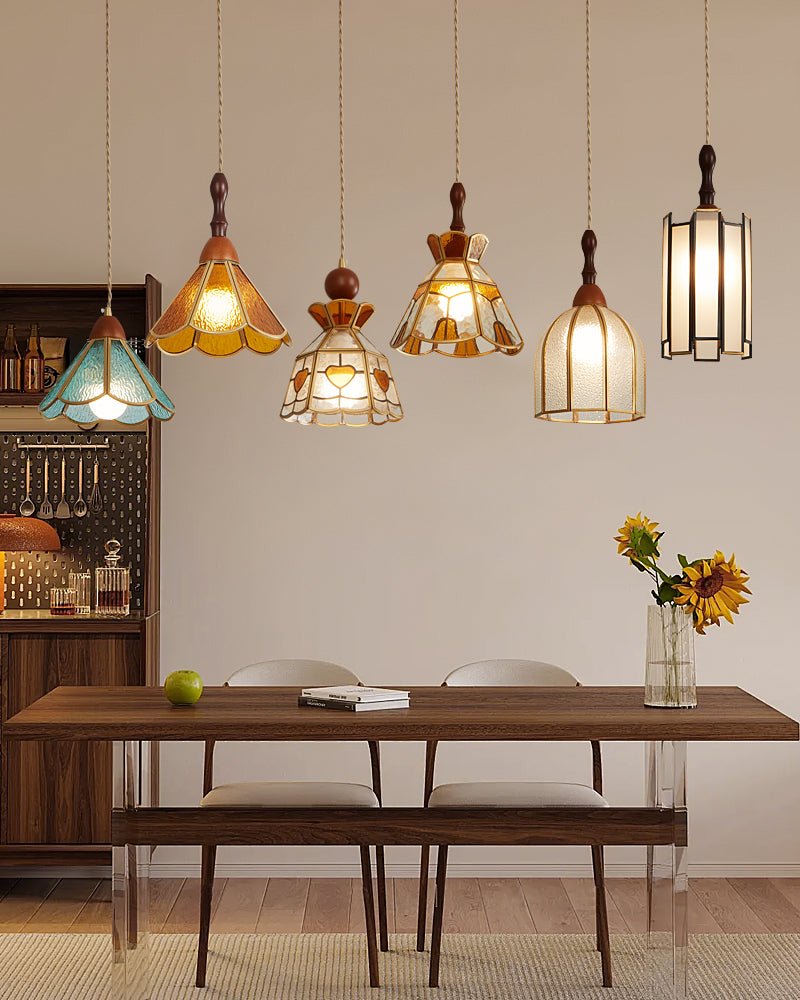 Tiffany Stained Glass Pendant Light | Vintage Kitchen Pendant Lighting | Elegant Glass Hanging Lights | Unique Decorative Ceiling Fixture | Stylish Tiffany Pendant Lamp 7