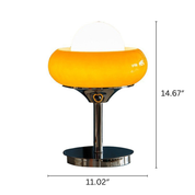 Vintage Bauhaus Yellow Glass Table Lamp – Minimalist Design for Living Room or Bedroom Decor 6