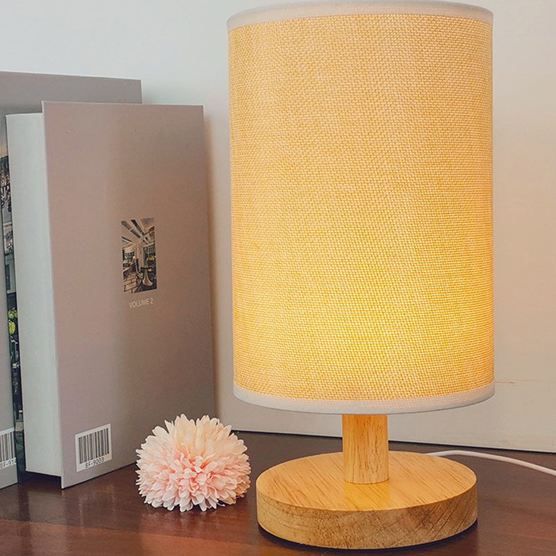 Vintage Table Lamp | USB-Powered Bedside Lamp | Classic Desk Light | Energy-Efficient Accent Lamp | Retro Style Fabric Table Lamp 1