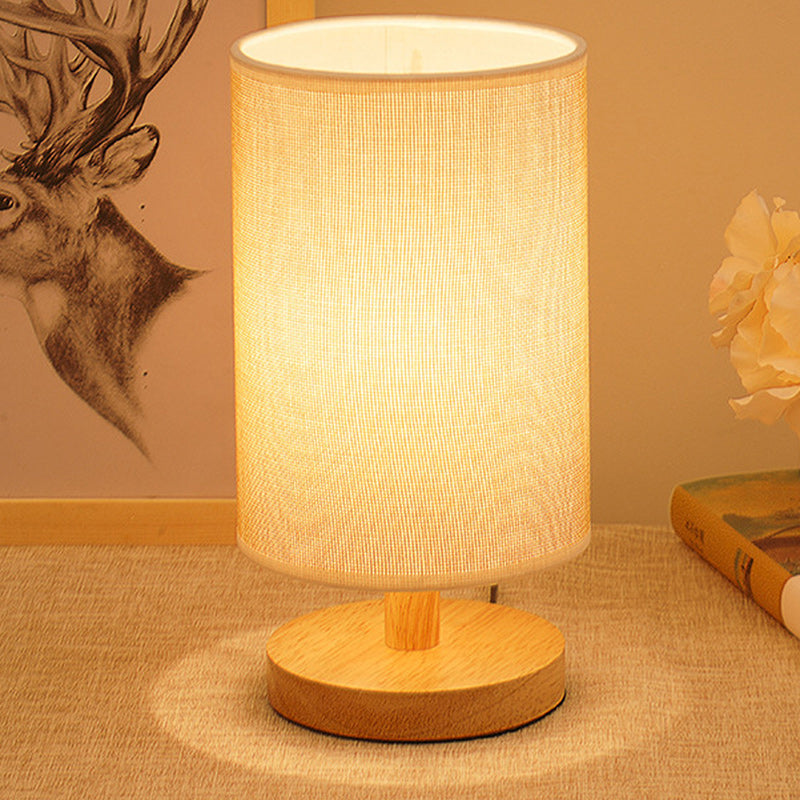 Vintage Table Lamp | USB-Powered Bedside Lamp | Classic Desk Light | Energy-Efficient Accent Lamp | Retro Style Fabric Table Lamp 5