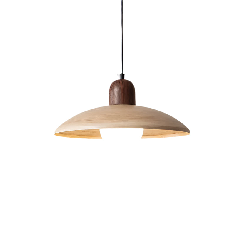 Wabi-Sabi Pendant Light | Japanese Style Ceiling Lamp | Modern Kitchen Pendant Lighting | Minimalist Light Fixture | Elegant Walnut Pendant 9
