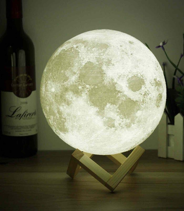 3D Moon Night Light | LED Rechargeable Lamp | Remote Control Mood Light | Color Changing Table Lamp | Unique Home Decor Gift 0
