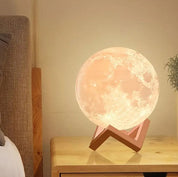 3D Moon Night Light | LED Rechargeable Lamp | Remote Control Mood Light | Color Changing Table Lamp | Unique Home Decor Gift 3