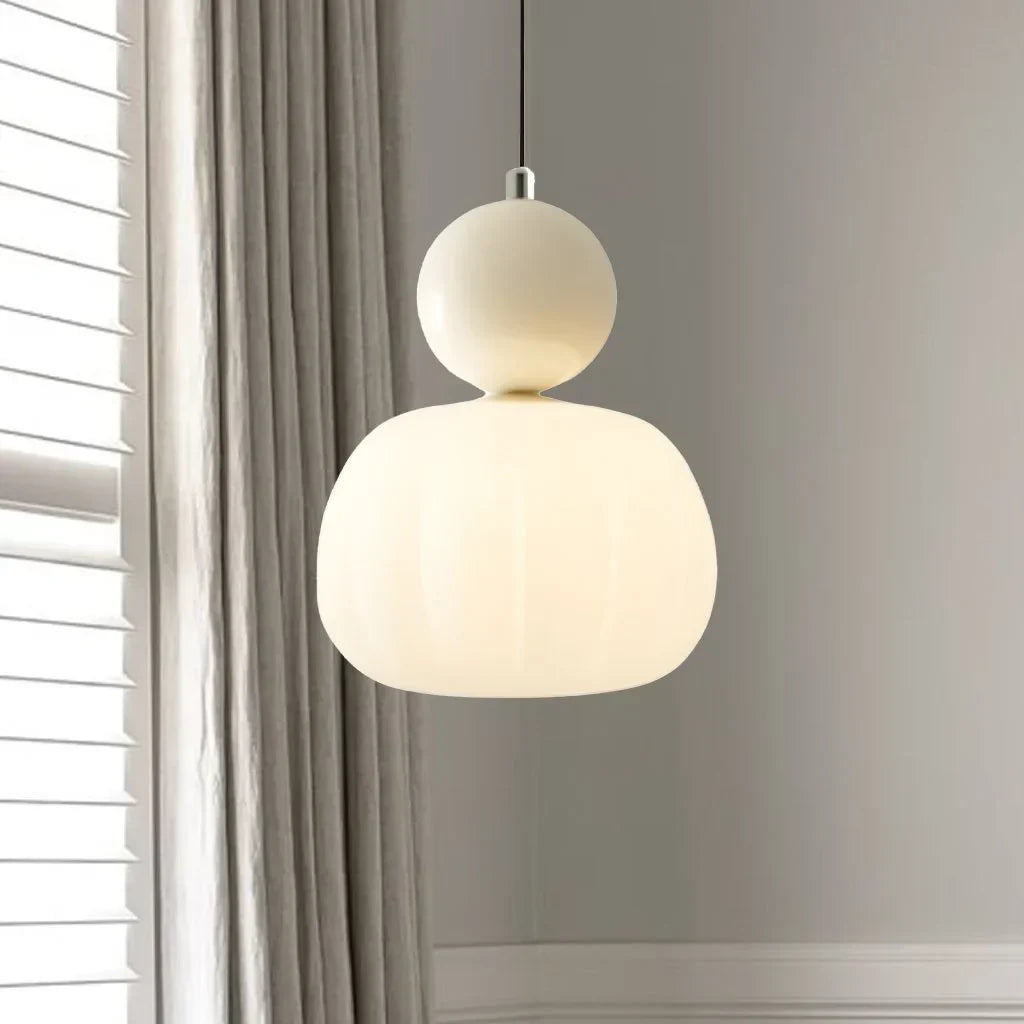 Art Deco Pendant Light | Elegant Kitchen Pendant Lighting | Cream Hanging Fixture | Modern Ceiling Light | Stylish Bauhaus Design 0