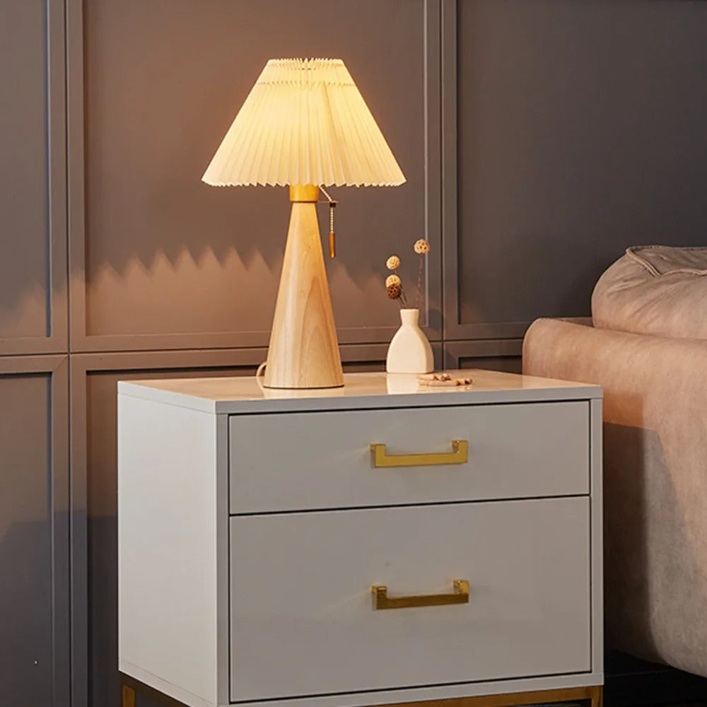Astoria | Elegant Bedside Table Lamp with Fabric Shade and E27 LED Bulb 4