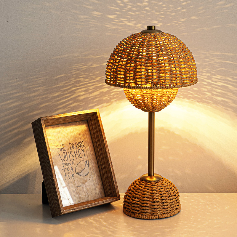 Bamboo LED Table Lamp with USB Power – Eco-Friendly Bedside and Desk Lamp for Bedroom Ambiance 0