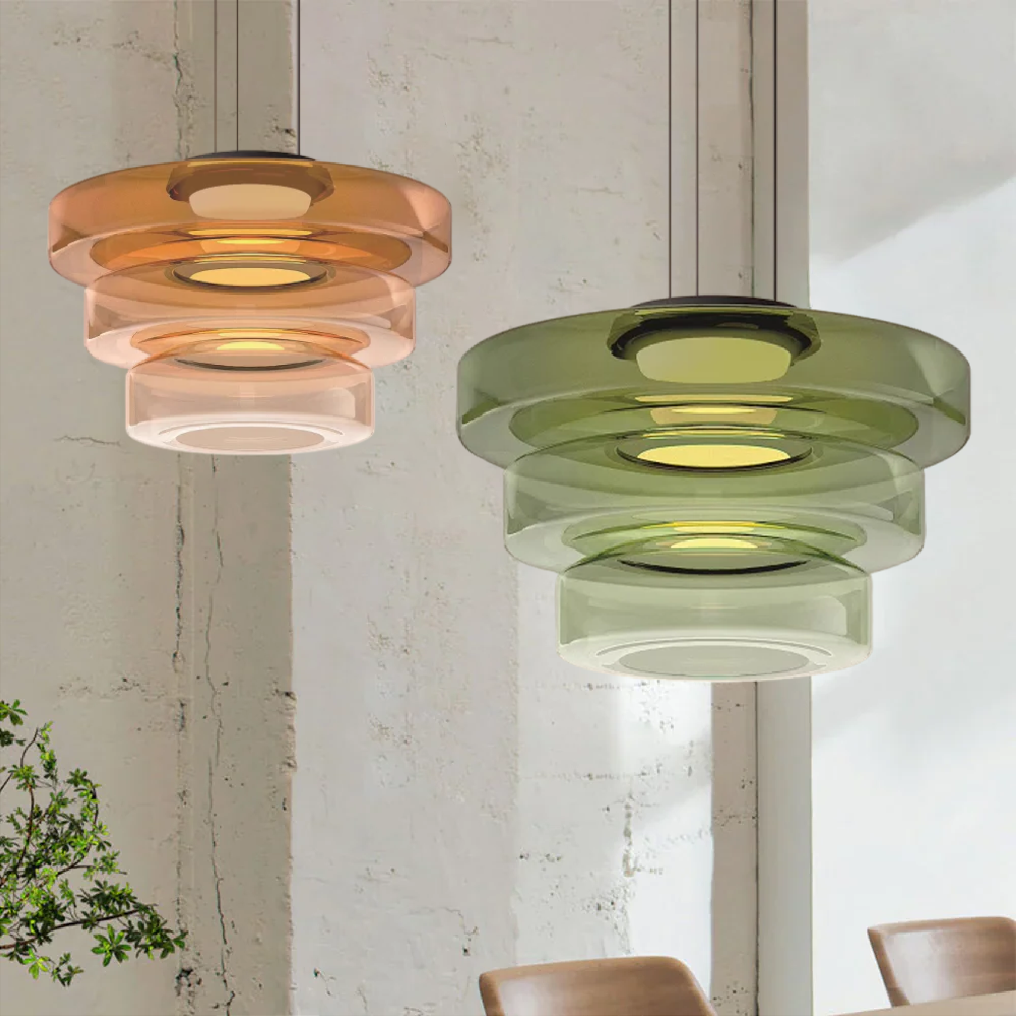 Bauhaus Glass Pendant Light | Modern Kitchen Island Lighting | Stylish Hanging Fixture | Adjustable LED Pendant Light | Elegant Home Decor 1