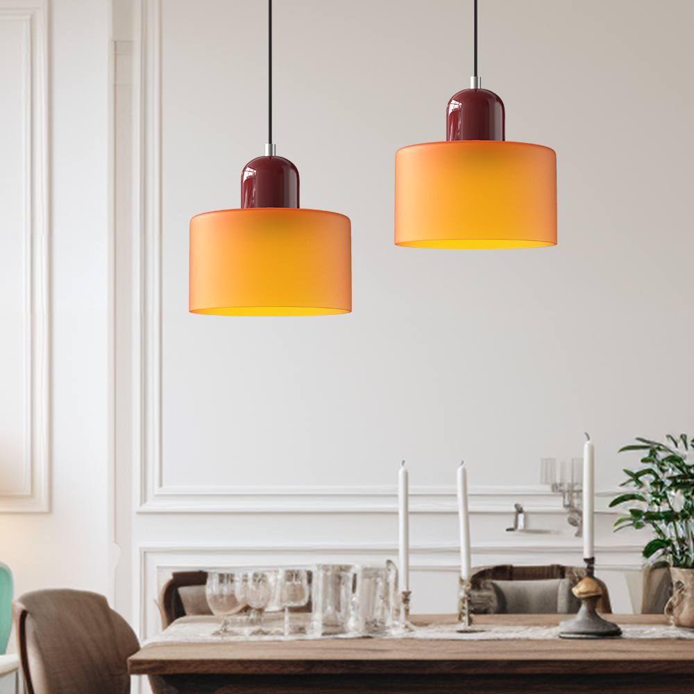 Bauhaus Pendant Light | Geometric Glass Pendant Lighting | Modern Ceiling Light Fixture | Stylish Hanging Lights | Creative LED Pendant Lamp 2