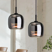 Black Pendant Light | Kitchen Island Lighting Fixture | Modern Glass Pendant Lighting | Elegant Ceiling Light | Nordic Black Glass Chandelier 3