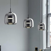 Black Pendant Light | Kitchen Island Lighting Fixture | Modern Glass Pendant Lighting | Elegant Ceiling Light | Nordic Black Glass Chandelier 5