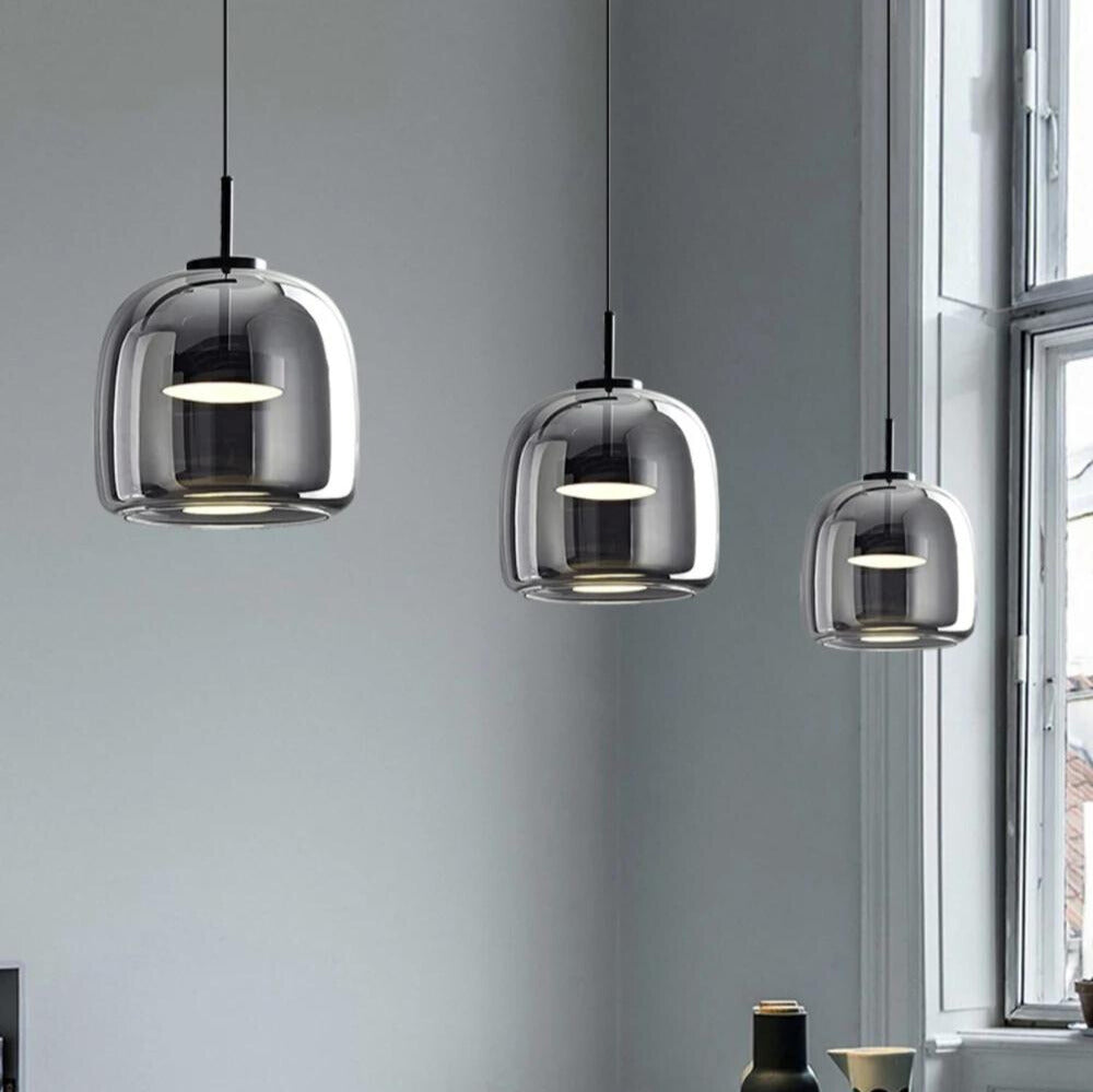 Black Pendant Light | Kitchen Island Lighting Fixture | Modern Glass Pendant Lighting | Elegant Ceiling Light | Nordic Black Glass Chandelier 5