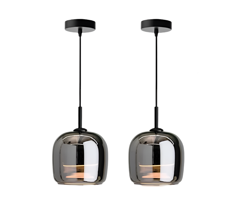 Black Pendant Light | Kitchen Island Lighting Fixture | Modern Glass Pendant Lighting | Elegant Ceiling Light | Nordic Black Glass Chandelier 9