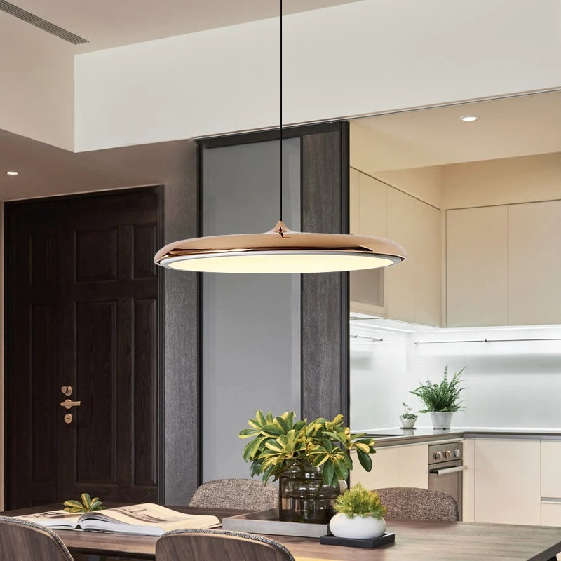 Black Pendant Light | Modern Kitchen Pendant Lighting | Minimalist LED Ceiling Fixture | Elegant Scandinavian Pendant | Stylish Home Lighting 1