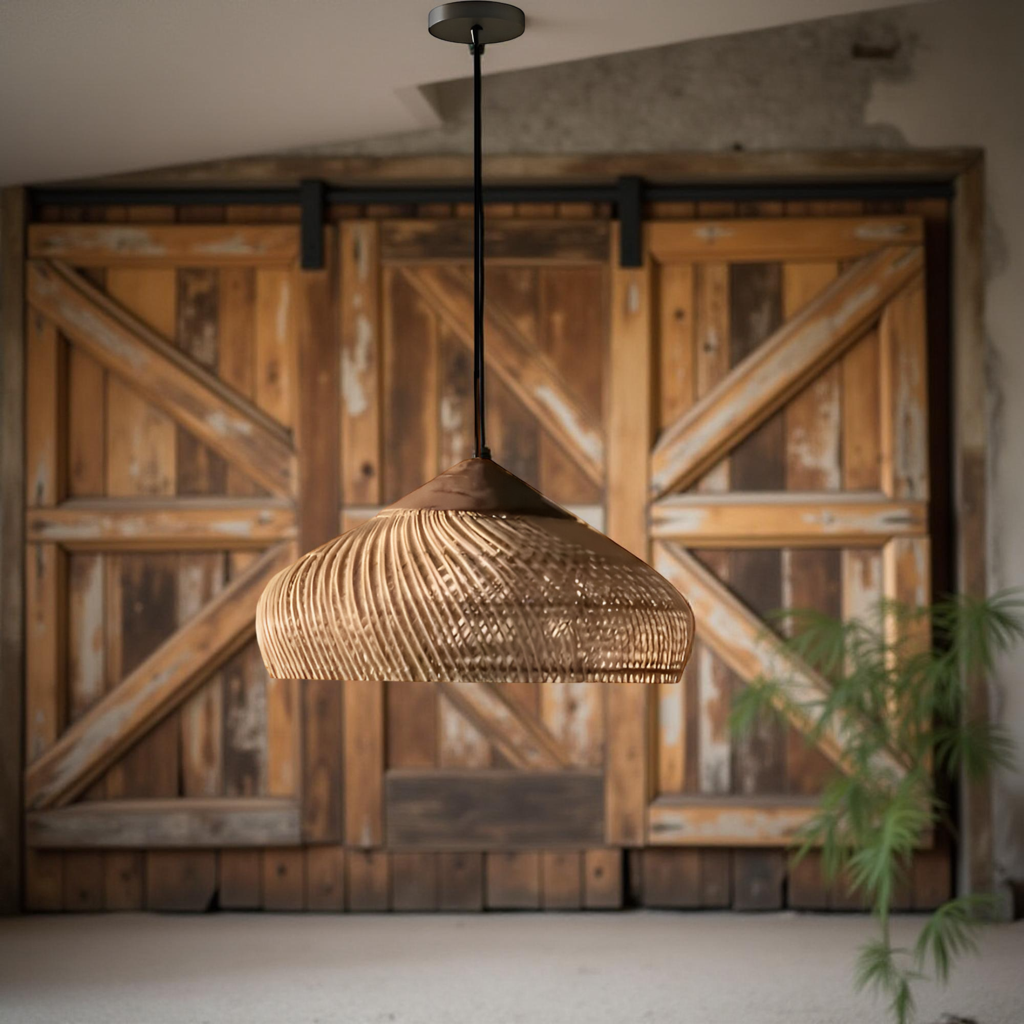 Bohemian Rattan Pendant Light | Handwoven Ceiling Light Fixture | Vintage Hanging Lights | Adjustable Bamboo Pendant | Natural Rattan Home Decor 8