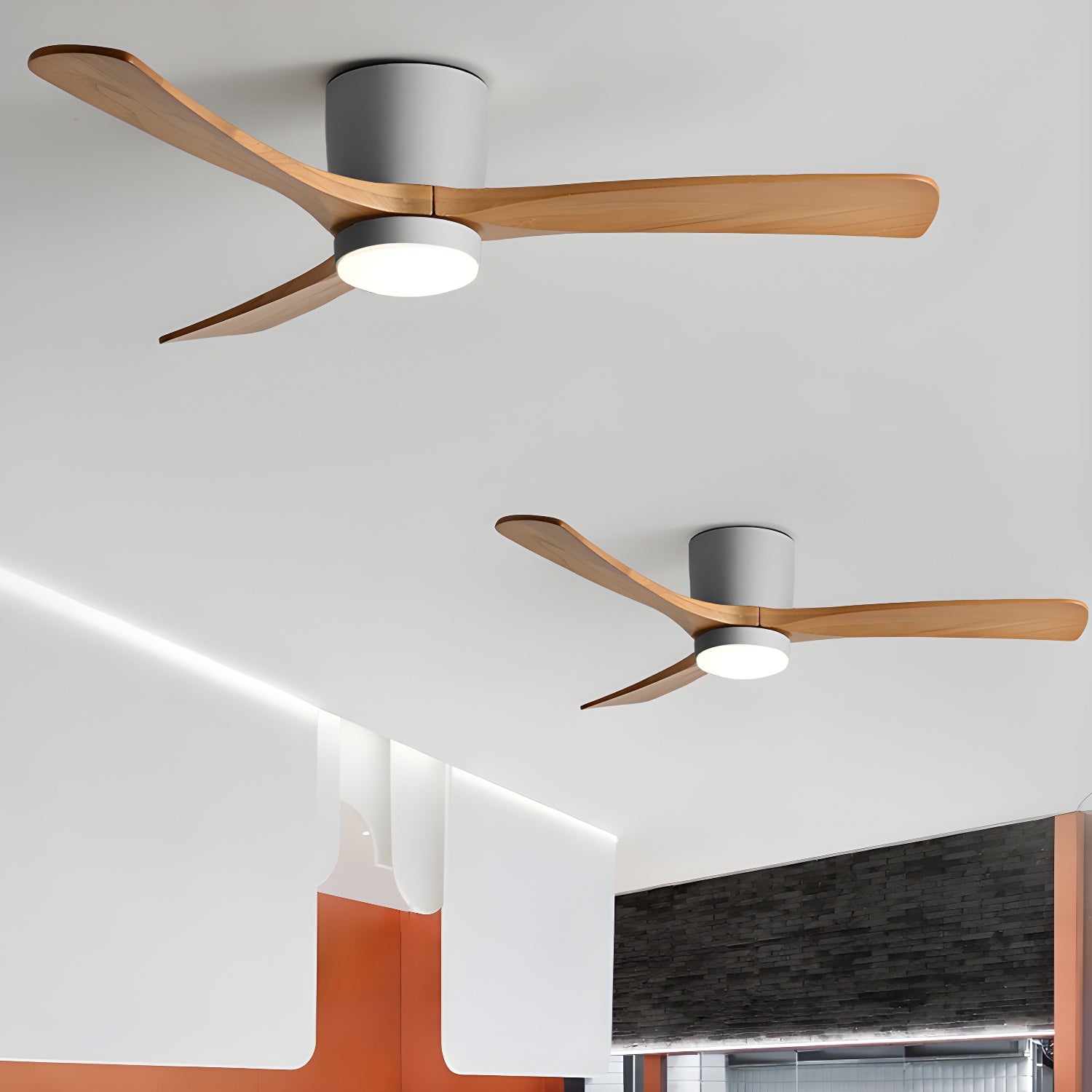 Ceiling Fan with Lights and Remote | Modern Ceiling Fan | Energy-Efficient LED Fixture | Stylish Fan with Light | Natural Wood Blade Ceiling Light for Home 2