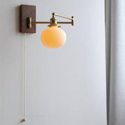 Ceramic Wall Lamp with Wooden Plate | Unique Indoor Wall Lights | Modern Wall Sconces | Stylish Wall Lighting Fixture | Elegant Ceramic Wall Lamp for Home 4