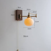 Ceramic Wall Lamp with Wooden Plate | Unique Indoor Wall Lights | Modern Wall Sconces | Stylish Wall Lighting Fixture | Elegant Ceramic Wall Lamp for Home 7