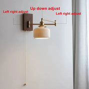 Ceramic Wall Lamp with Wooden Plate | Unique Indoor Wall Lights | Modern Wall Sconces | Stylish Wall Lighting Fixture | Elegant Ceramic Wall Lamp for Home 8