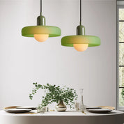 Colorful Glass Pendant Light – Modern Adjustable Height Kitchen Pendant Lighting for Dining and Living Spaces 19
