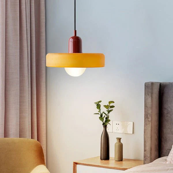 Colorful Glass Pendant Light – Modern Adjustable Height Kitchen Pendant Lighting for Dining and Living Spaces 7