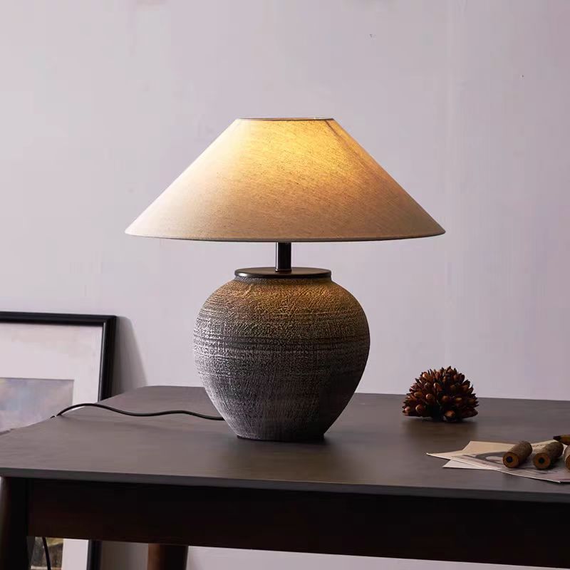 Contemporary Table Lamp | Elegant Bedroom Lamps | Stylish Bedside Table Lamps | Modern Lighting for Living Room | Sculptural Ceramic Lamp 0