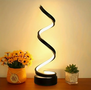 Dimmable Table Lamp | Stylish Bedside Lamps | Modern Desk Light | Spiral Design Table Lamps for Living Room | Elegant USB Table Lamp for Home 0