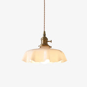 Elegant French Pendant Light | Vintage Glass Pendant Lighting | Adjustable Brass Hanging Light | Timeless Ceiling Fixture | Chic Dining Room Lamp 5