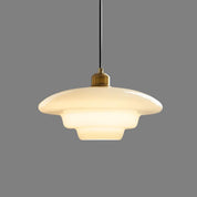 Elegant Glass Pendant Light | Adjustable Kitchen Pendant Lighting | Modern Hanging Fixture | Brass Ceiling Light | Mid-Century Style Pendant Lamp 0