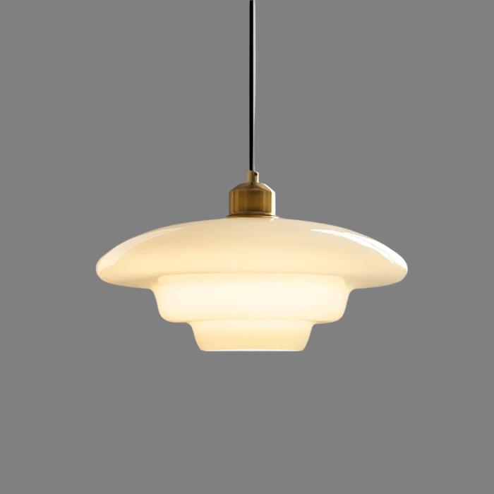 Elegant Glass Pendant Light | Adjustable Kitchen Pendant Lighting | Modern Hanging Fixture | Brass Ceiling Light | Mid-Century Style Pendant Lamp 0
