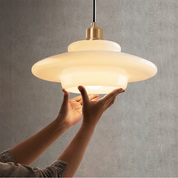 Elegant Glass Pendant Light | Adjustable Kitchen Pendant Lighting | Modern Hanging Fixture | Brass Ceiling Light | Mid-Century Style Pendant Lamp 1
