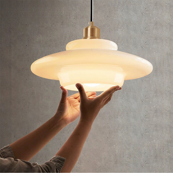 Elegant Glass Pendant Light | Adjustable Kitchen Pendant Lighting | Modern Hanging Fixture | Brass Ceiling Light | Mid-Century Style Pendant Lamp 1
