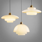 Elegant Glass Pendant Light | Adjustable Kitchen Pendant Lighting | Modern Hanging Fixture | Brass Ceiling Light | Mid-Century Style Pendant Lamp 10