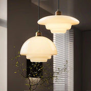 Elegant Glass Pendant Light | Adjustable Kitchen Pendant Lighting | Modern Hanging Fixture | Brass Ceiling Light | Mid-Century Style Pendant Lamp 3
