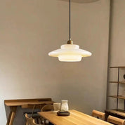 Elegant Glass Pendant Light | Adjustable Kitchen Pendant Lighting | Modern Hanging Fixture | Brass Ceiling Light | Mid-Century Style Pendant Lamp 7