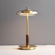 Elegant LED Table Lamp with Glass and Metal Design – Warm White Light for Bedside, Desk or Living Room 1