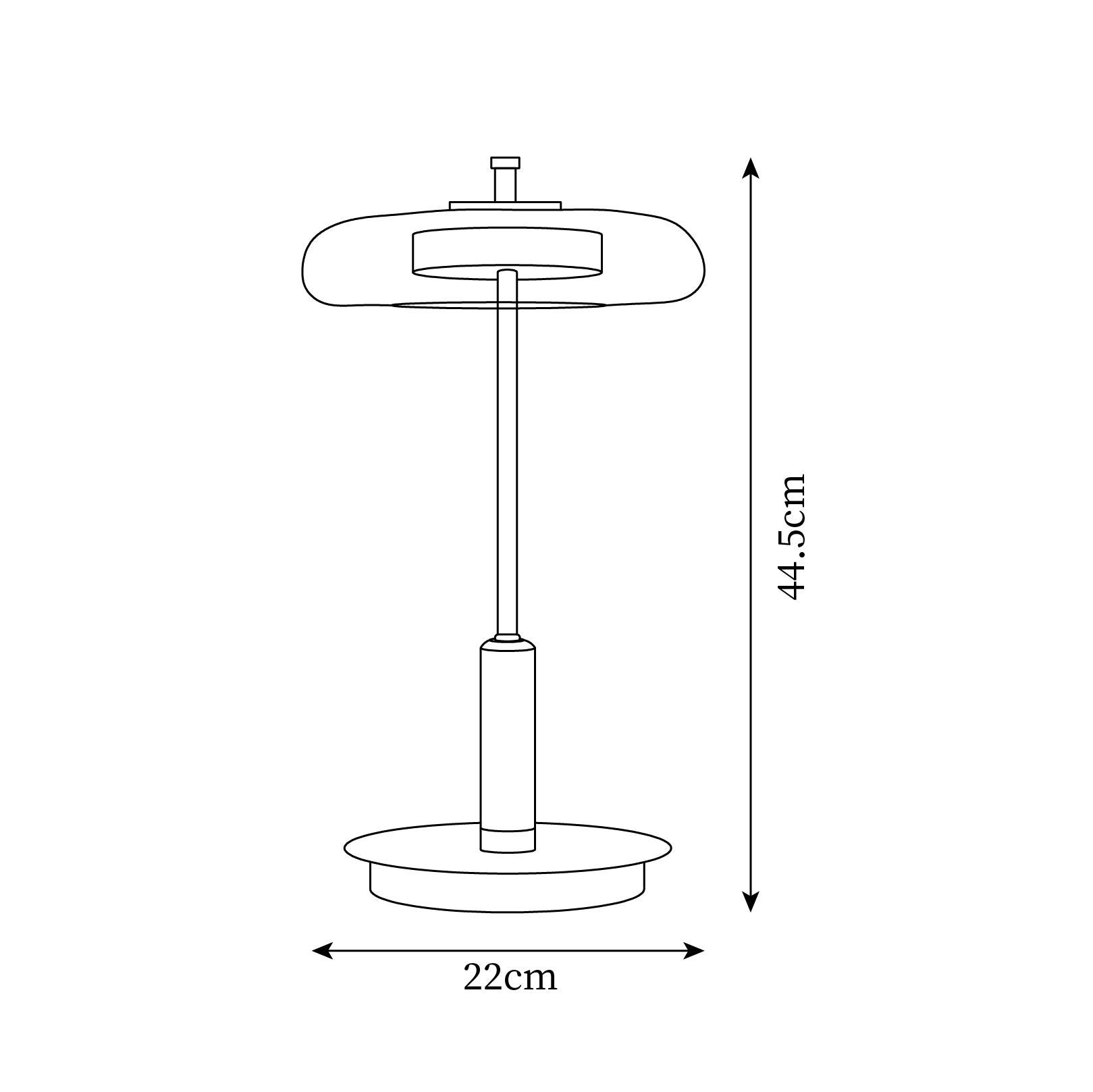 Elegant LED Table Lamp with Glass and Metal Design – Warm White Light for Bedside, Desk or Living Room 3
