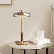 Elegant LED Table Lamp with Glass and Metal Design – Warm White Light for Bedside, Desk or Living Room 5