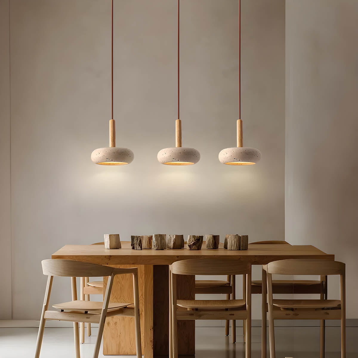 Elegant Pendant Light | Yellow Travertine Kitchen Pendant Lighting | LED Ceiling Fixture | Modern Hanging Lamp | Stylish Interior Pendant for Home 0