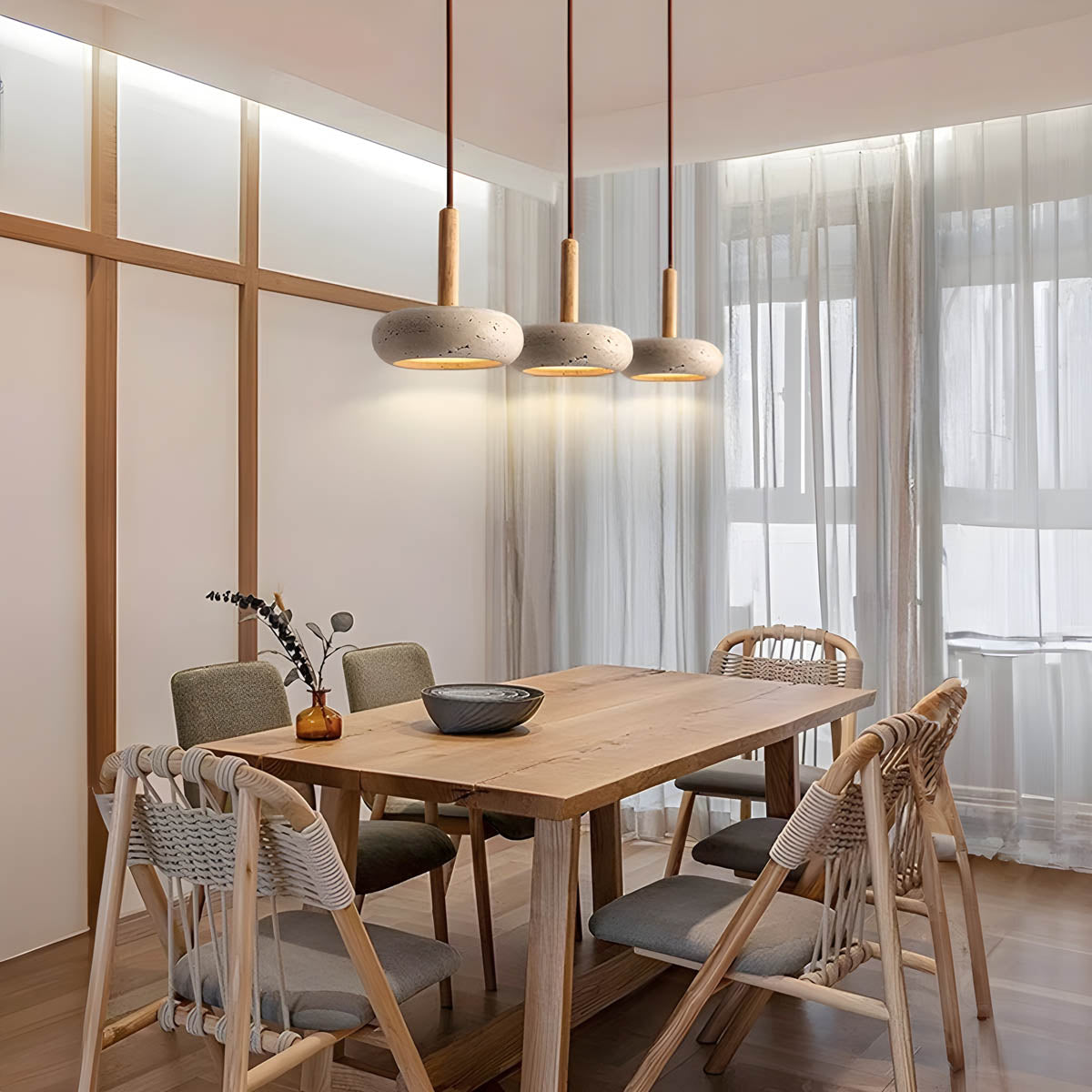Elegant Pendant Light | Yellow Travertine Kitchen Pendant Lighting | LED Ceiling Fixture | Modern Hanging Lamp | Stylish Interior Pendant for Home 2