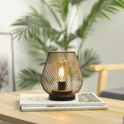 Elegant Table Lamp | Wireless LED Lantern | Cordless Ambient Light | Mesh Design Fixture | Warm White LED Light for Home 3
