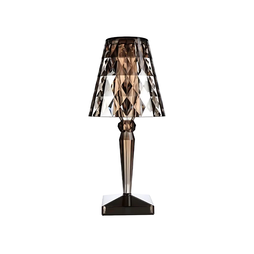 Elegant Table Lamp for Living Room | Dimmable Bedside Table Lamp | Portable Battery Operated Light | Sophisticated Bedroom Lighting | Golden Honey Ray Table Light 0