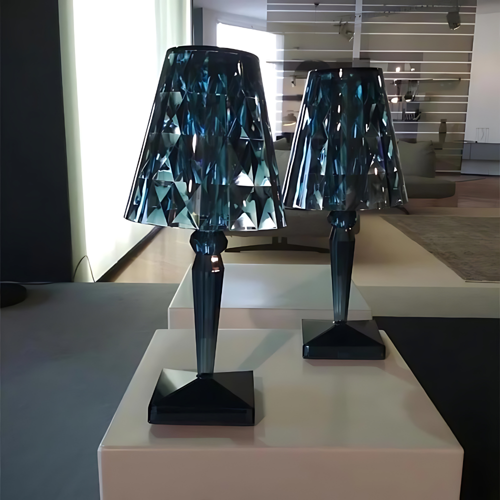 Elegant Table Lamp for Living Room | Dimmable Bedside Table Lamp | Portable Battery Operated Light | Sophisticated Bedroom Lighting | Golden Honey Ray Table Light 2