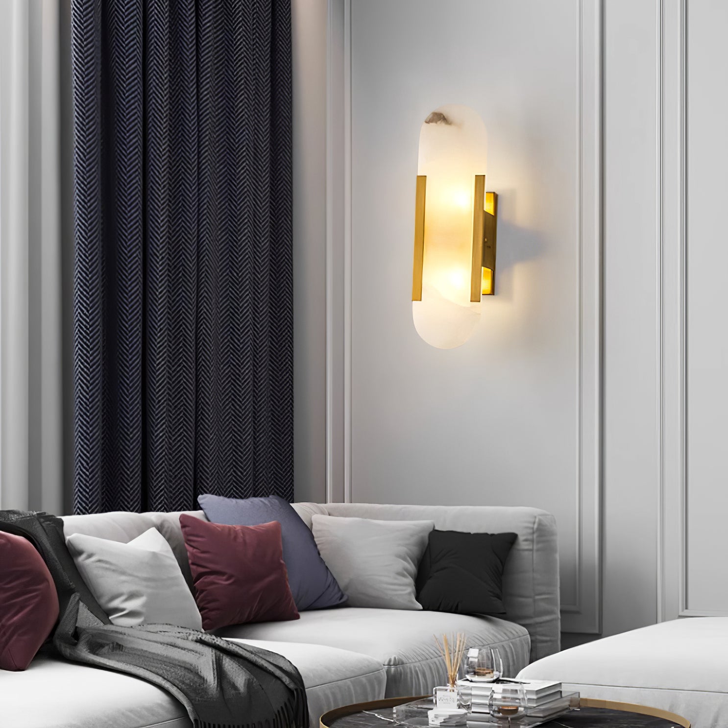 Elegant Wall Lamp | Modern Wall Sconce Lighting | Alabaster Wall Lights | Handcrafted Wall Fixture | Zardee Alabaster Wall Lamp 3