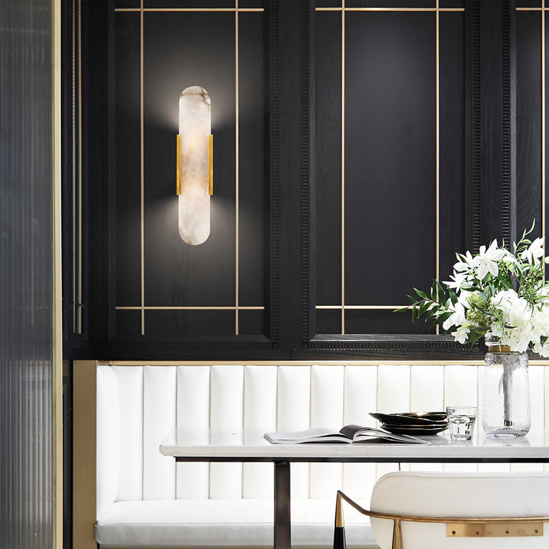 Elegant Wall Lamp | Modern Wall Sconce Lighting | Alabaster Wall Lights | Handcrafted Wall Fixture | Zardee Alabaster Wall Lamp 4