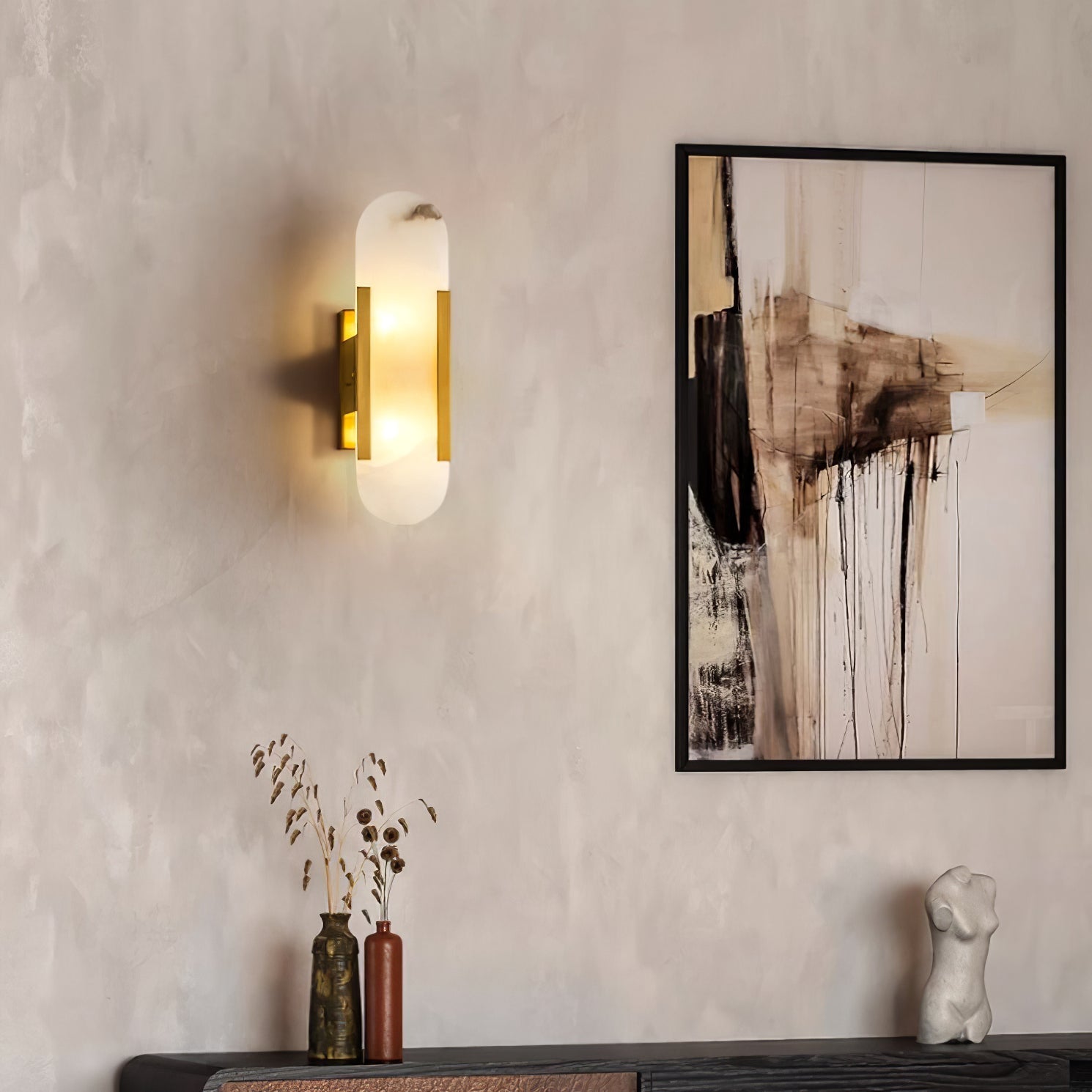 Elegant Wall Lamp | Modern Wall Sconce Lighting | Alabaster Wall Lights | Handcrafted Wall Fixture | Zardee Alabaster Wall Lamp 5